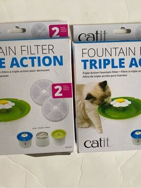 Pet cat water fountain filters Catit lot of two new